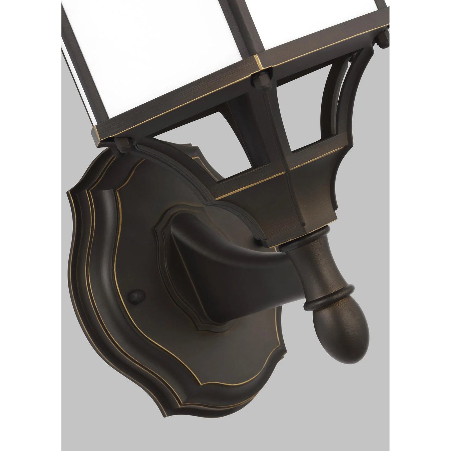 013 SI-2241793 | Closeup | Sevier Medium One Light Uplight Outdoor Wall Lantern by Visual Comfort & Co.. Made from die cast aluminum in a unique style.
