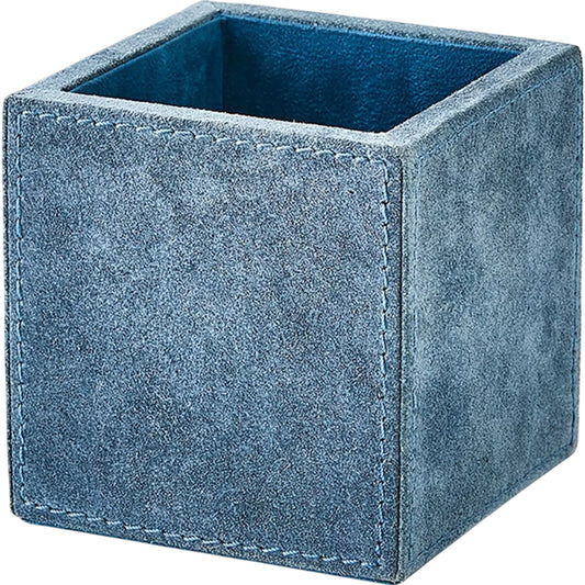 Posh Pencil Cup by Global Views in leather. Made from mdf, cloth polysuede in a eclectic & global style.