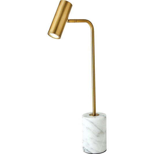 Spotlight Table Lamp by Global Views in red and marble. Made from unique in a transitional style.