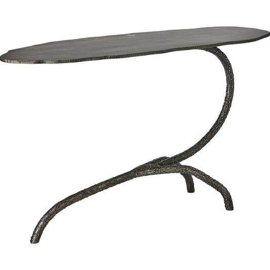 001 SI-2323592 | Primary Silo | Forest Blossom Side Table by Global Views in natural and metallic. Made from unique in a rustic style.