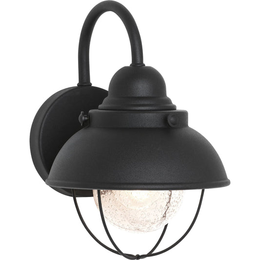 Sebring Small One-Light Outdoor Wall Lantern by Visual Comfort & Co.. Made from aluminum, clear seeded glass in a cottage & farmhouse style.