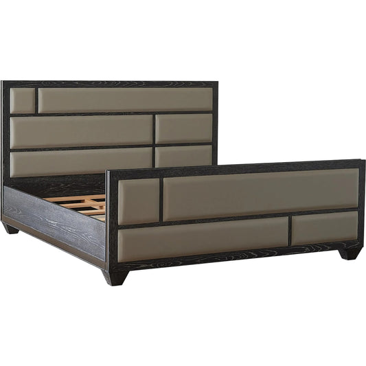 Brazil King Bed by Global Views in black and bronze. Made from unique in a modern style.