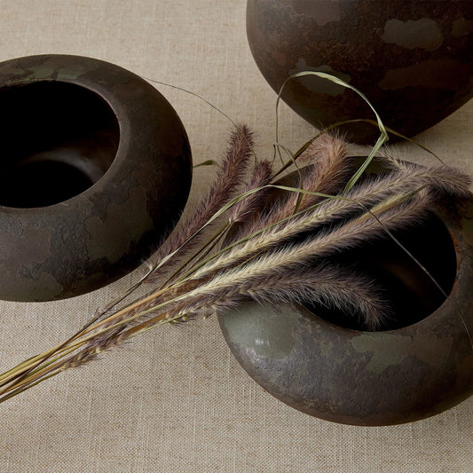 Cloud Bowl by Global Views in soot. Made from ceramic in a rustic style.