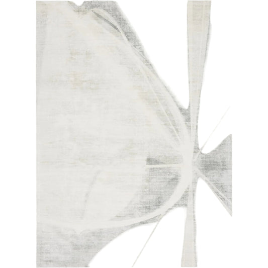 Refraction Rug by Global Views in grey, red, ivory and black. Made from unique in a unique style.