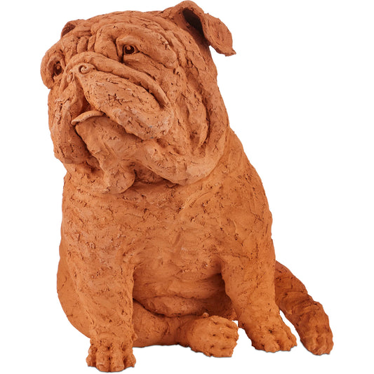 Leonard Churchill the Bulldog by Currey and Company in natural. Made from terracotta in a eclectic & global style.