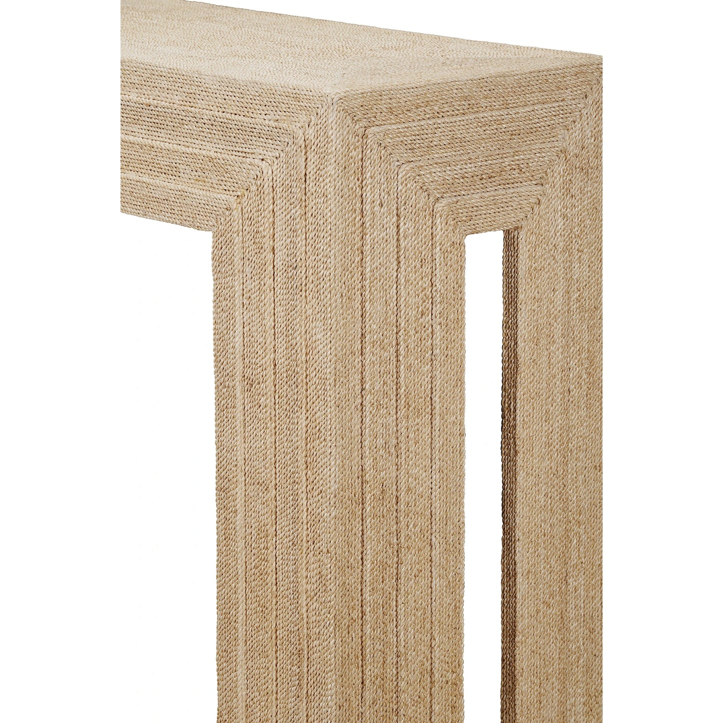 005 SI-2016039 | Closeup | Abaca Console Table by Maitland-Smith. Made from unique in a modern style.
