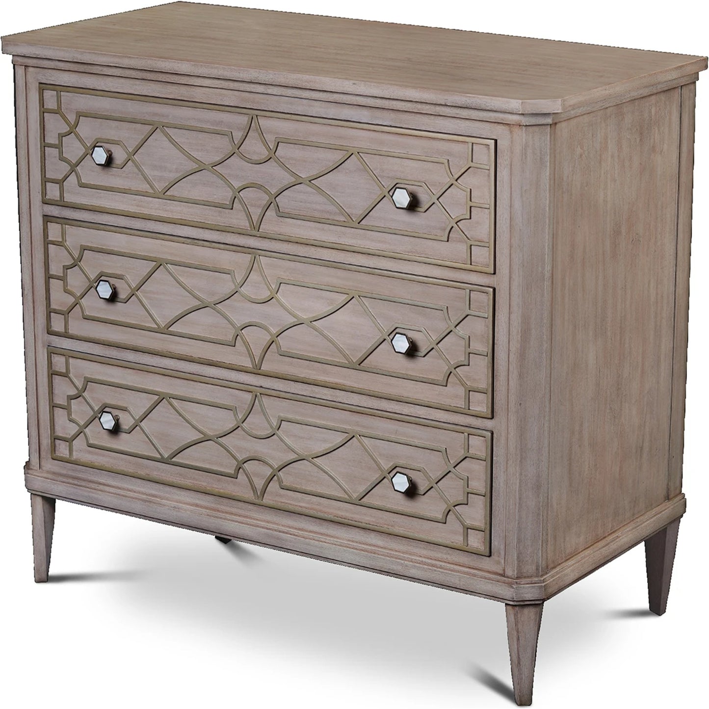 001 SI-2016095 | Primary Silo | Pearlescent Chest of Drawers by Maitland-Smith. Made from unique in a transitional style.