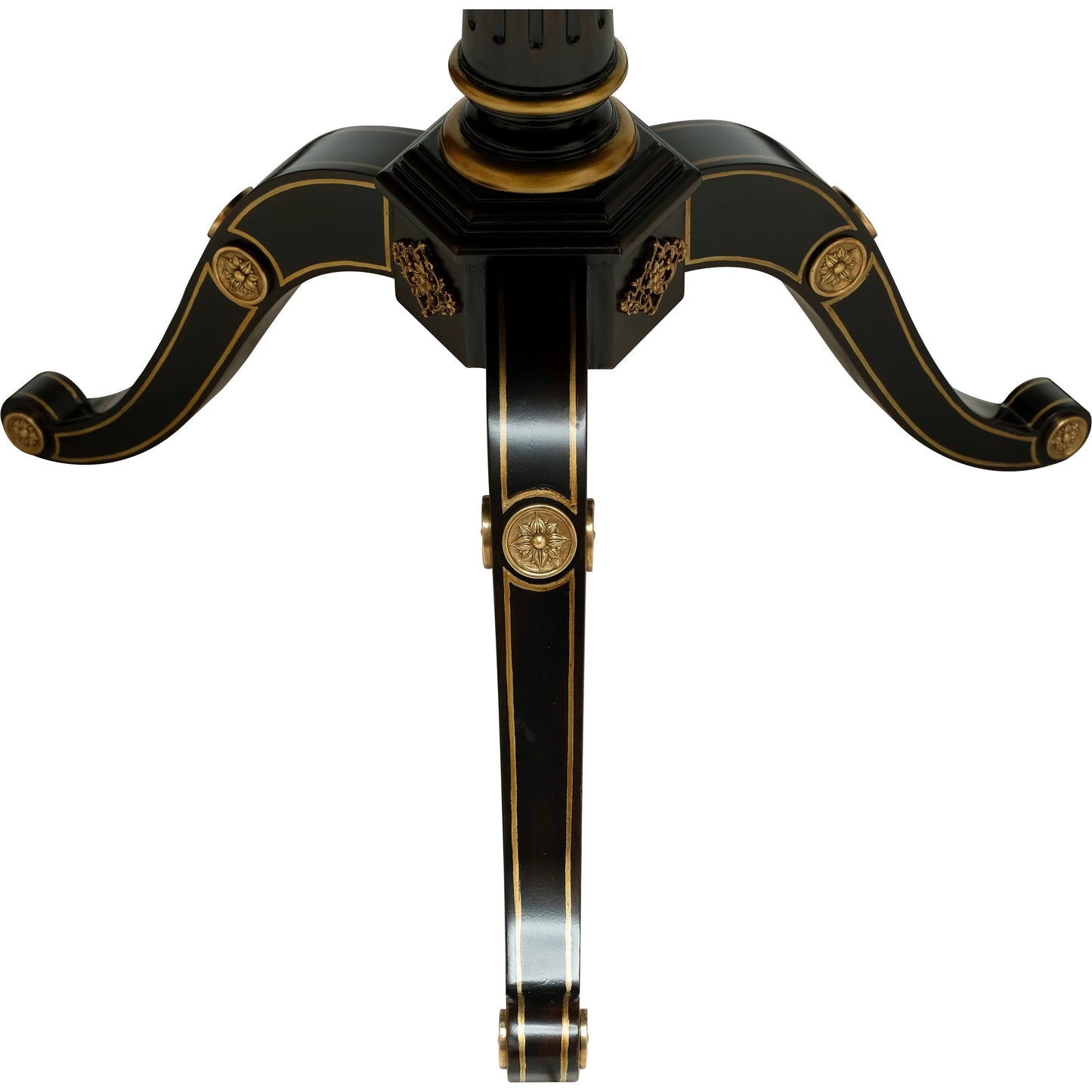 003 SI-2016108 | Closeup | Eclipse Lamp Table by Maitland-Smith. Made from unique in a transitional style.