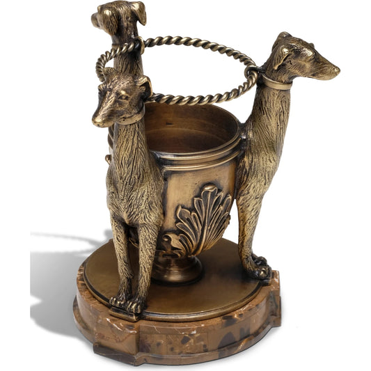 Guard Dogs Pen Holder by Maitland-Smith. Made from unique in a traditional style.