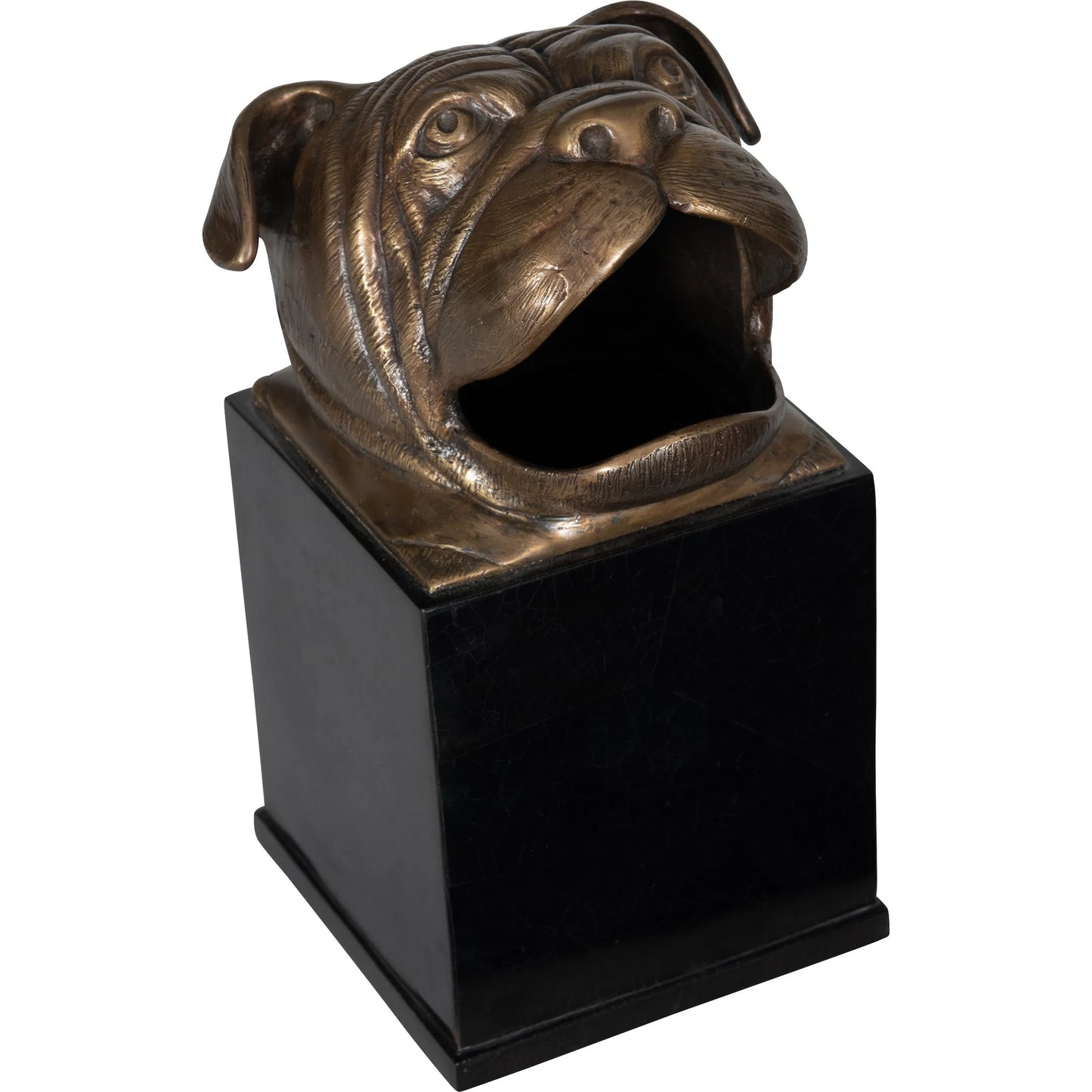 003 SI-2239066 | Additional Silo | Bulldog Tissue Box by Maitland-Smith in brass, black penshell. Made from unique in a unique style.