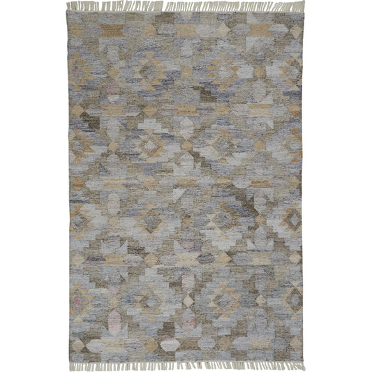 Beckett Eco Moroccan Mosaic Rug - 0818F by Feizy in gray, multi. Made from pet in a unique style.
