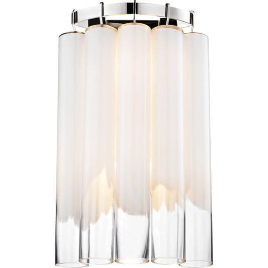 Tyrell Wall Sconce by Hudson Valley in polished nickel. Made from steel in a modern style.