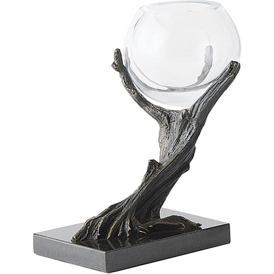 010 SI-2323984 | Primary Silo | Monterey Vase Holder by Global Views in natural and marble. Made from unique in a modern style.