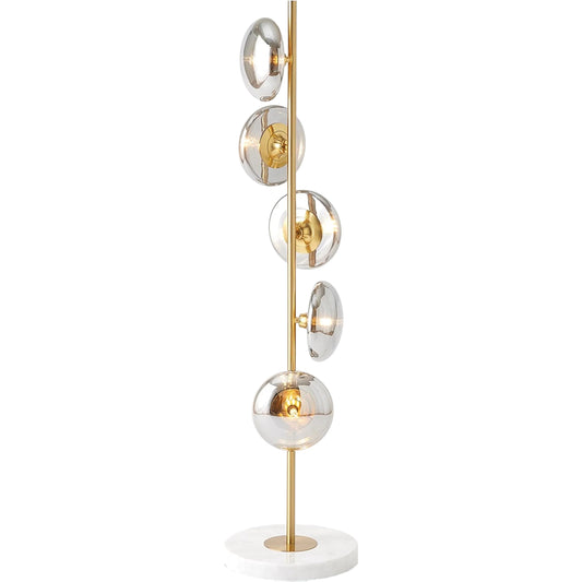 Stellar Floor Lamp by Global Views in white, red and marble. Made from unique in a modern style.