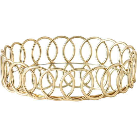 Loops Tray by Global Views in brass. Made from unique in a transitional style.