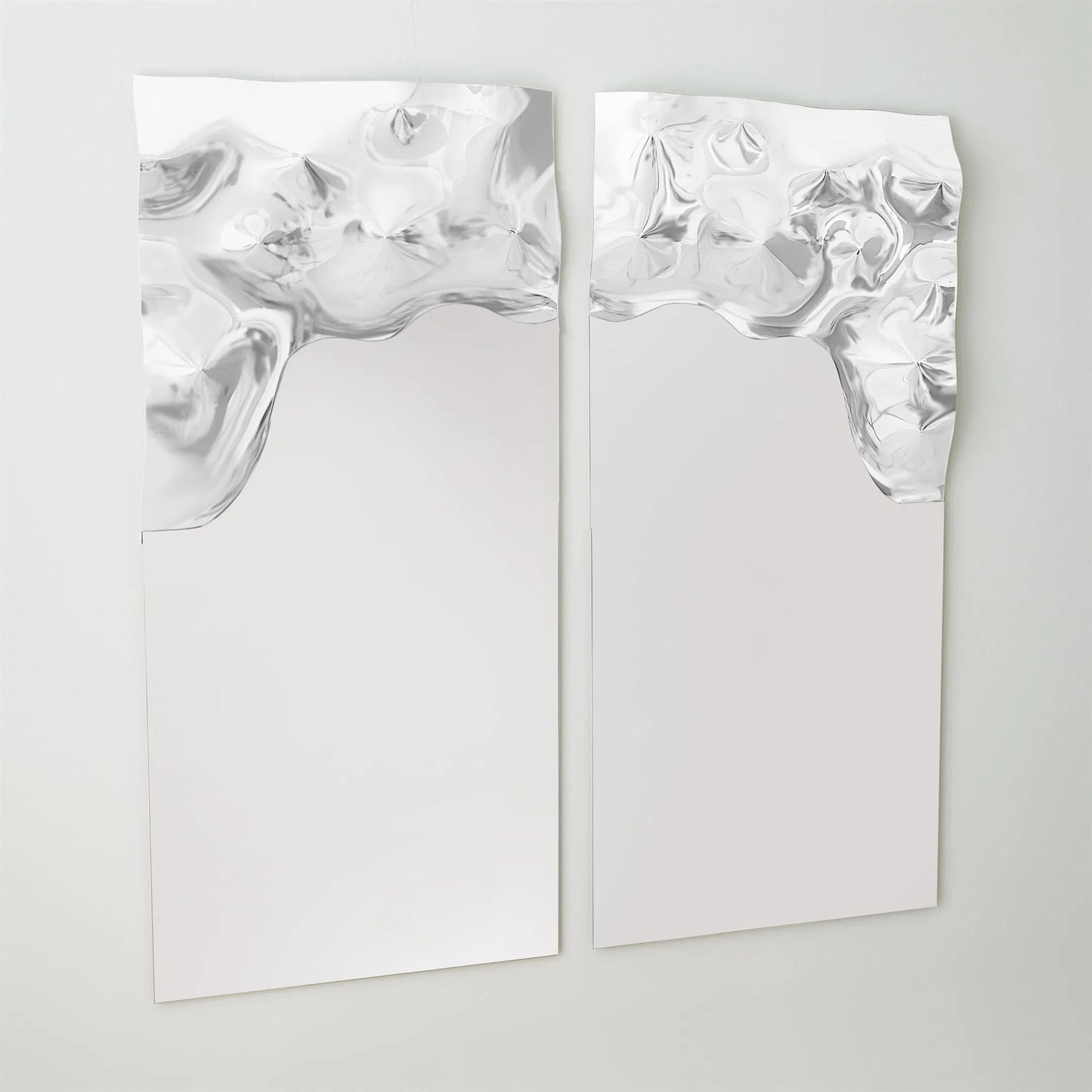 003 SI-2445577,SI-2445578 | Additional Silo | Asymmetrical Ripple Mirror by Global Views in clear. Made from mirror in a modern style.