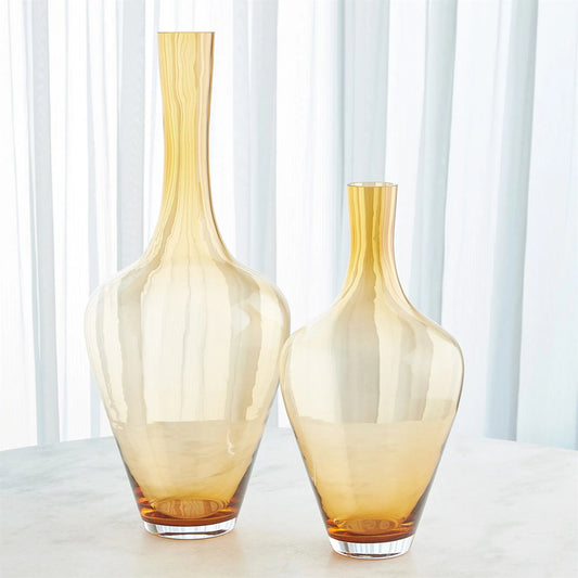 Ambrosia Vase by Global Views in caramel. Made from unique in a eclectic & global style.