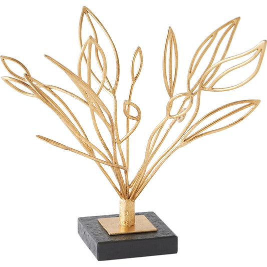 Windswept Sculpture by Global Views in gold and marble. Made from unique in a modern style.