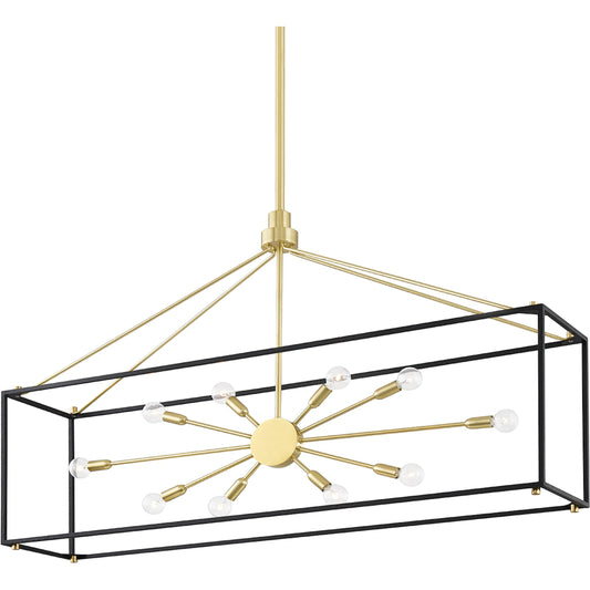 001 SI-2029361 | Primary Silo | Glendale 10 Light Island Light by Hudson Valley. Made from brass in a modern style.
