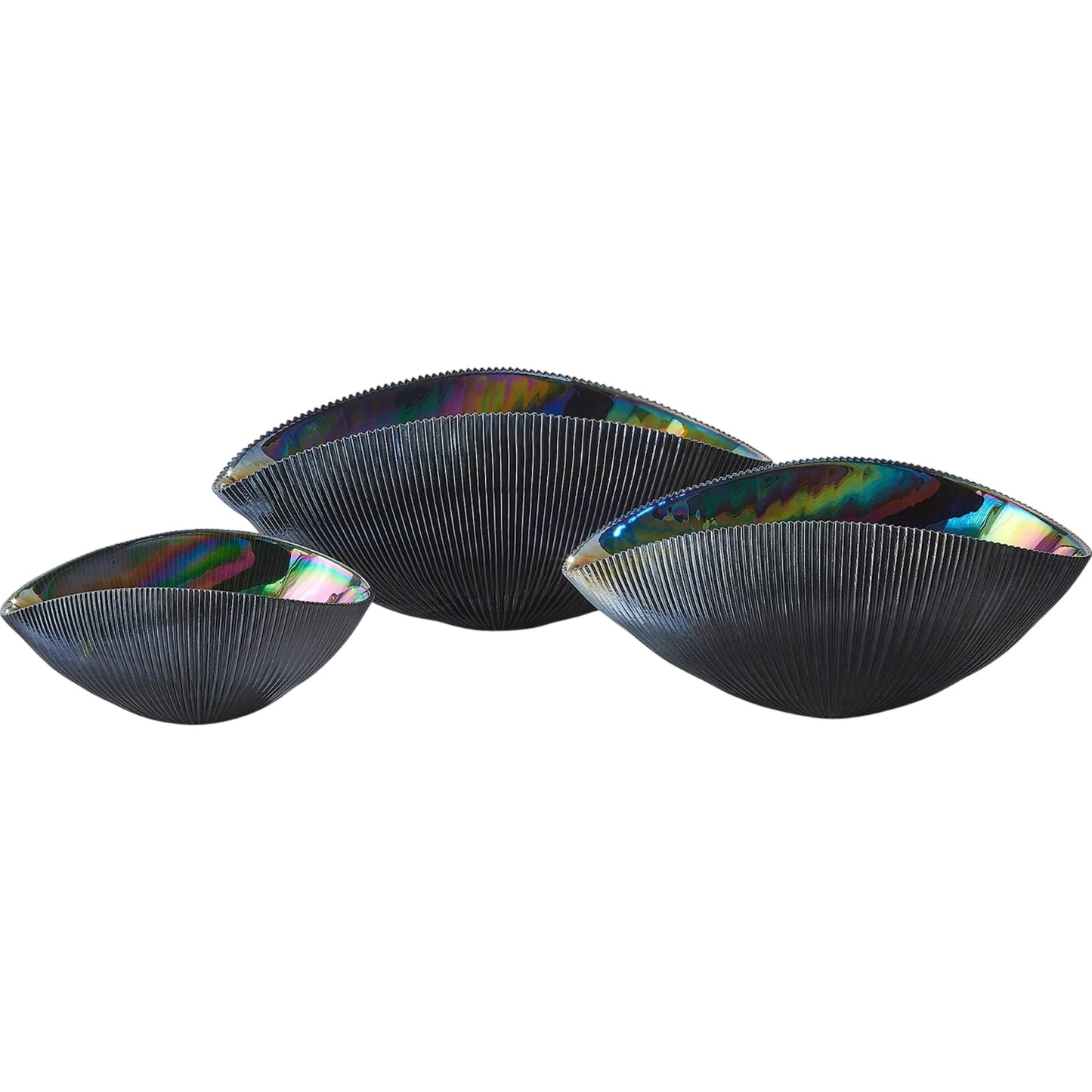 014 SI-2324134,SI-2324135,SI-2324136 | Additional Silo | Pleated Bowl by Global Views. Made from unique in a eclectic & global style.
