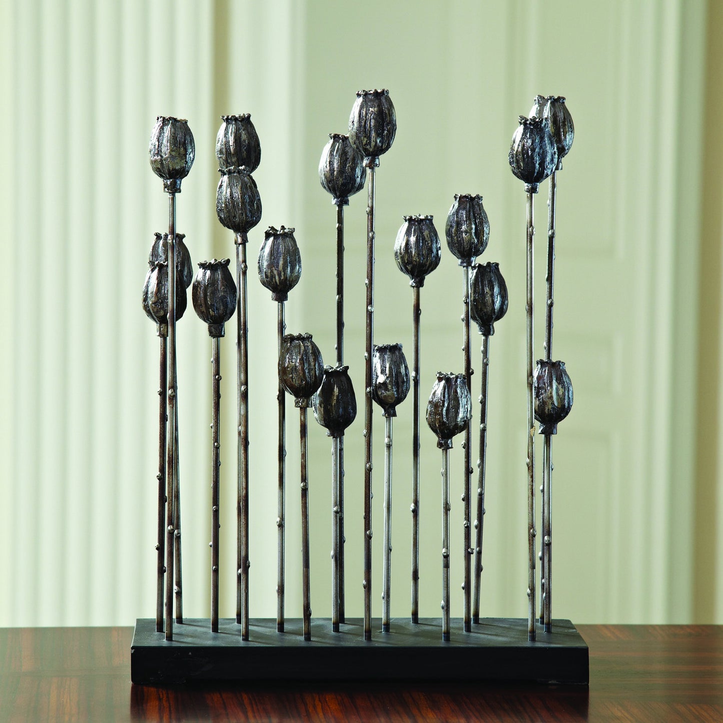 001 SR-701900 | Lifestyle | Poppy Pod Sculpture by Global Views. Made from cast iron in a eclectic & global style.
