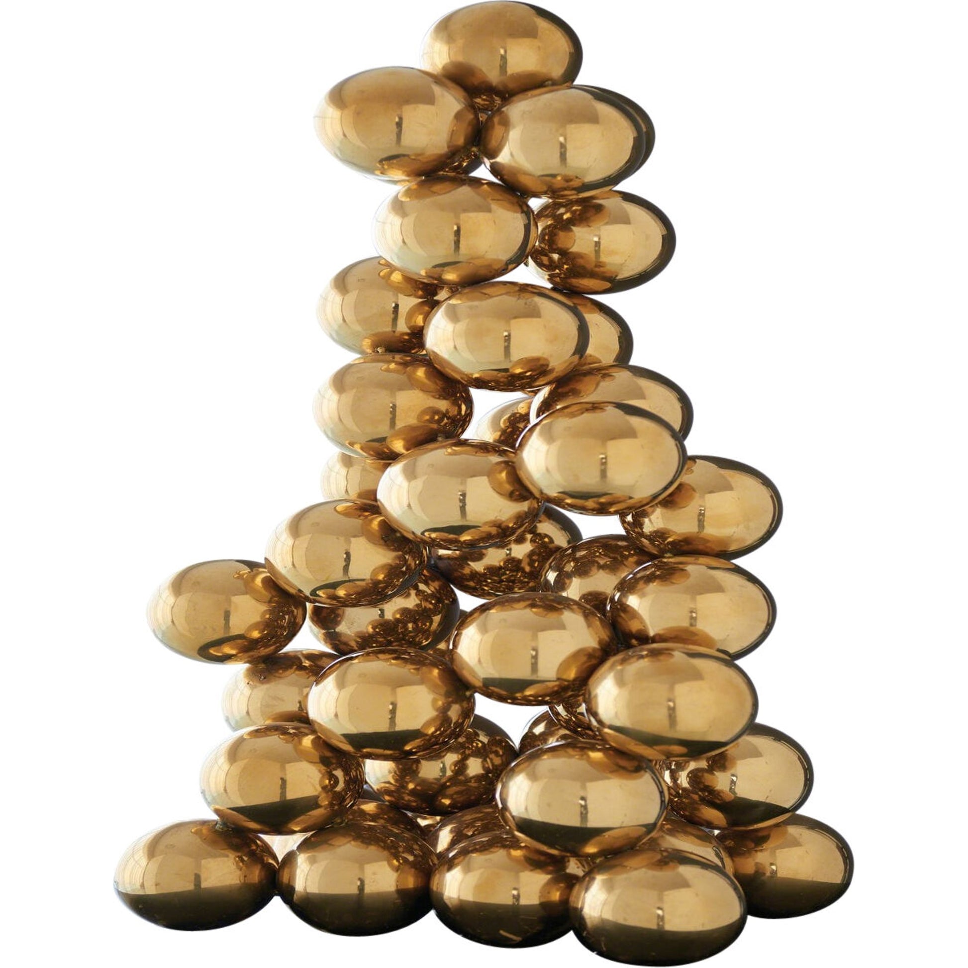 Sphere Sculpture by Global Views. Made from brass in a modern style.