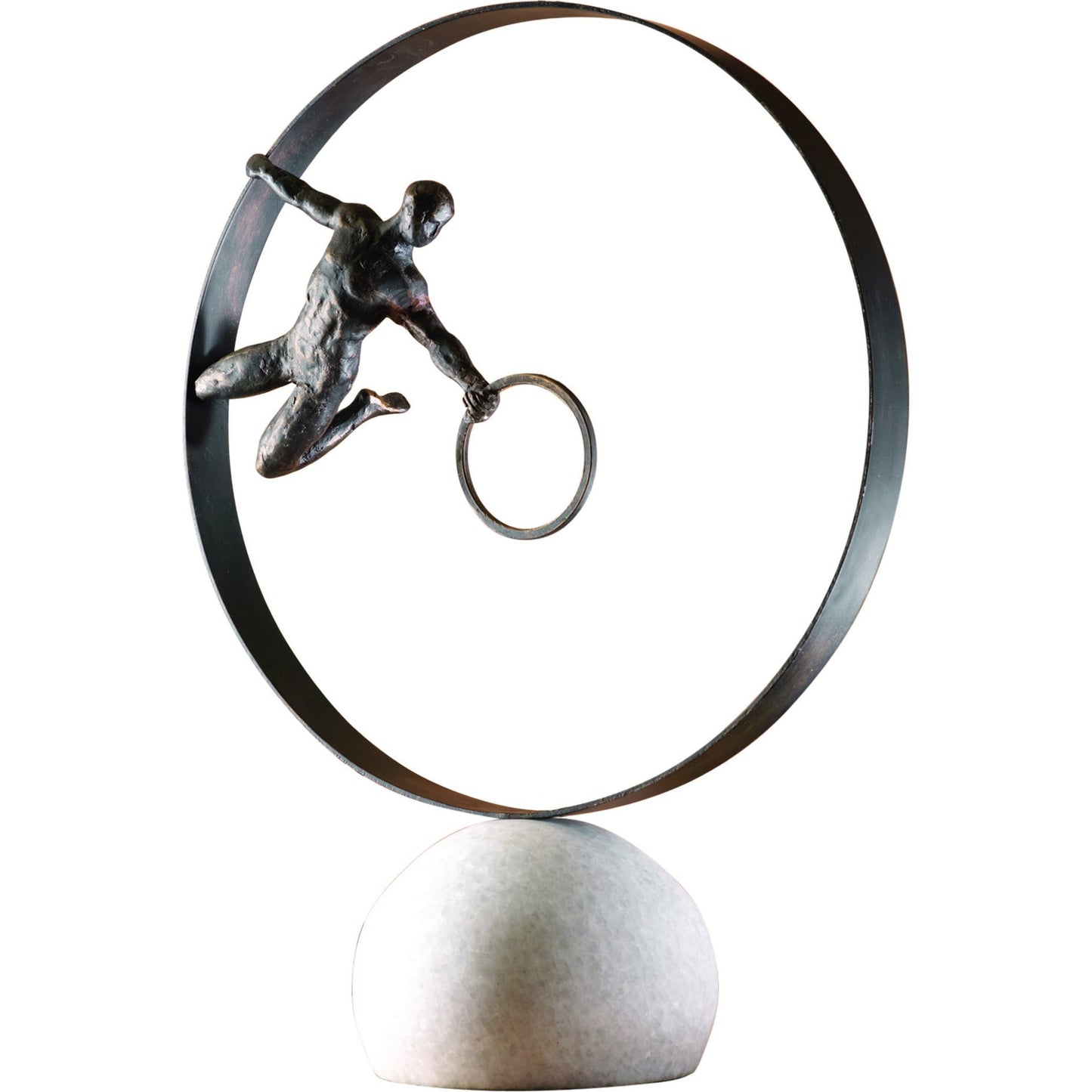 001 SR-700970 | Additional Silo | Circle in Circle Man by Global Views. Made from iron, white marble in a eclectic & global style.