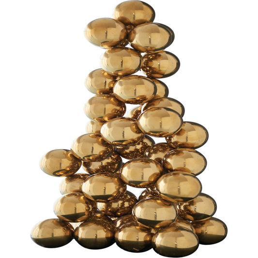 Sphere Sculpture by Global Views. Made from brass in a modern style.