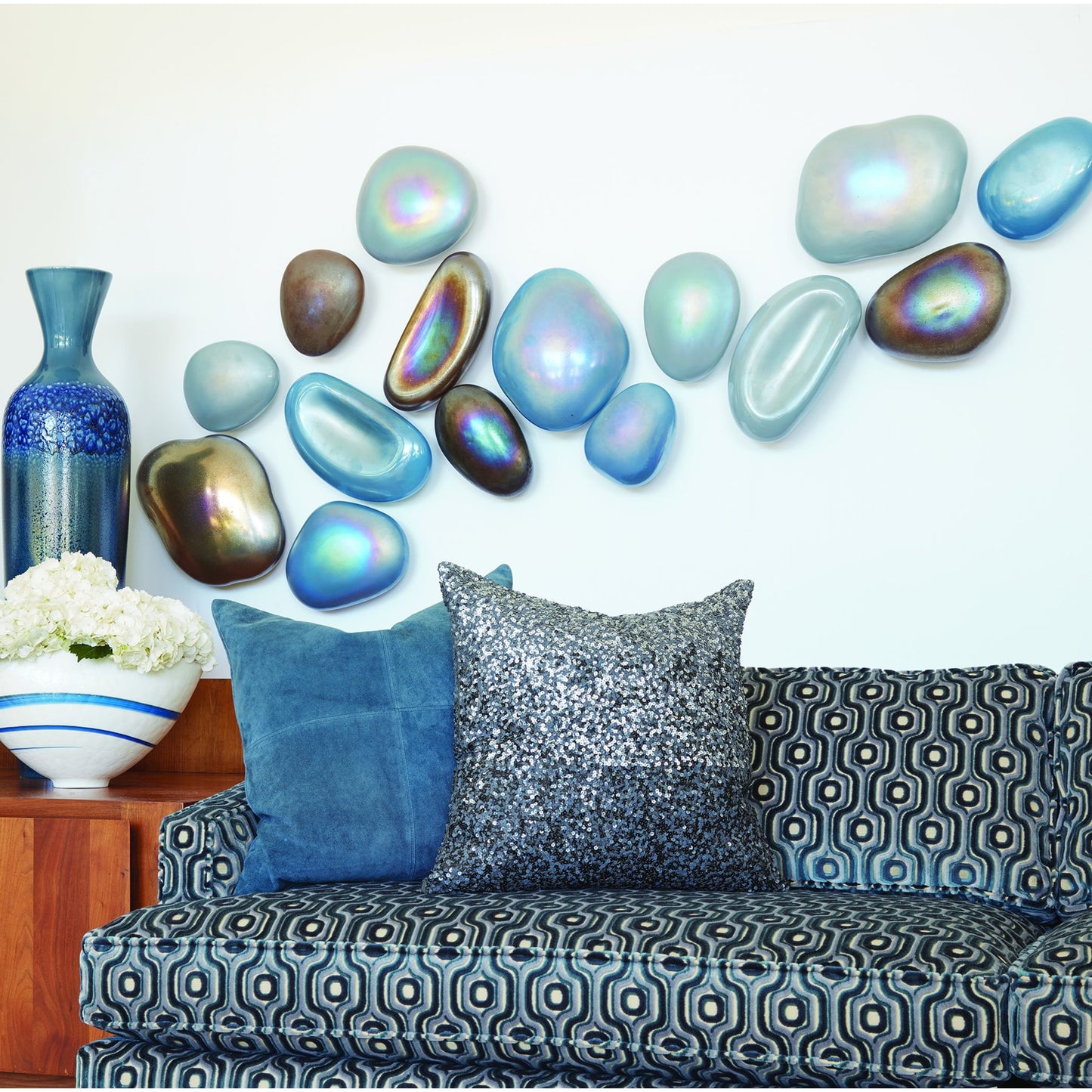 003 SR-701327,SR-701328,SR-701329 | Lifestyle | Glass Wall Gems by Global Views. Made from unique in a coastal style.