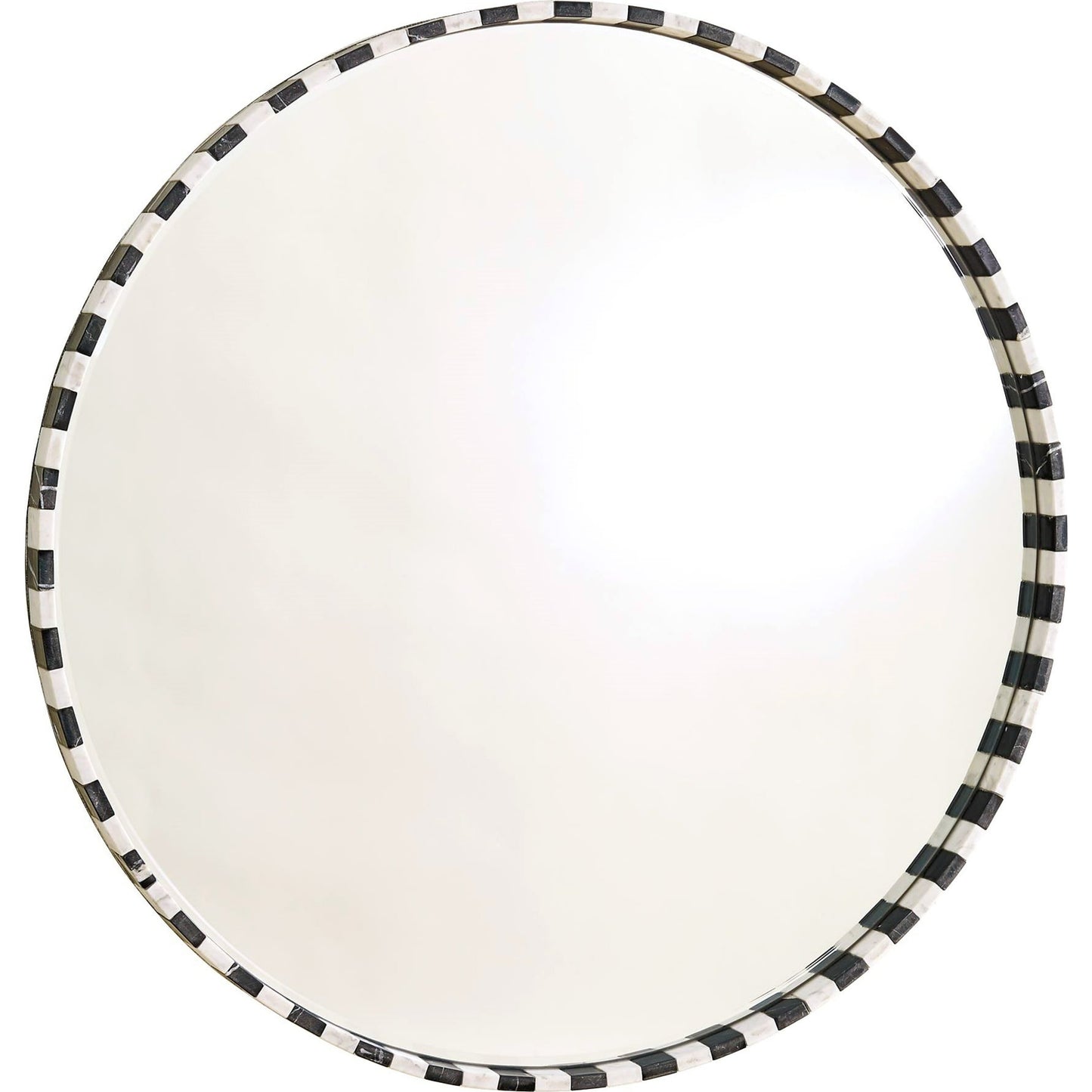 002 SR-890519 | Lifestyle | Black and White Marble Mirror by Global Views in black and white. Made from unique in a eclectic & global style.