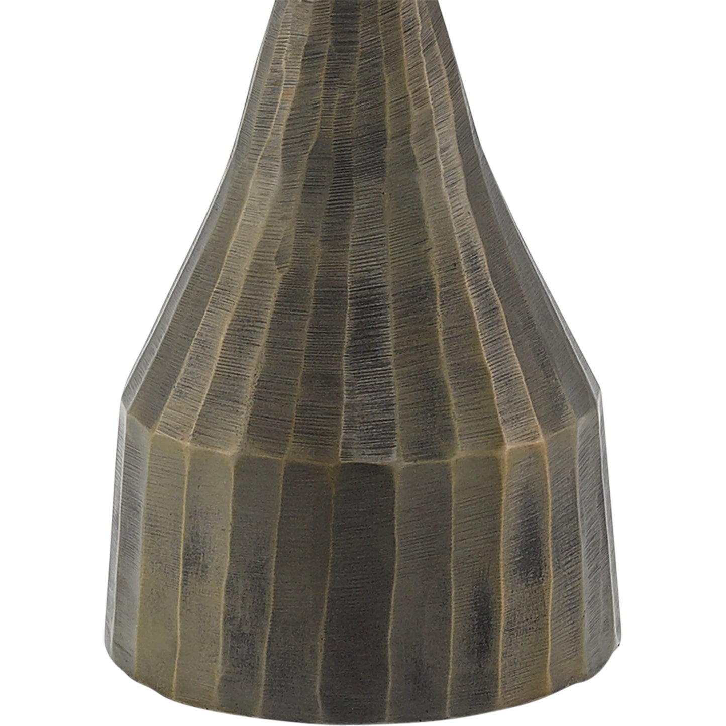 003 S-222832 | Closeup | Luca Drinks Table by Currey and Company in vintage brass. Made from cast aluminum in a eclectic & global style.