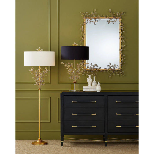 Forget-Me-Not Table Lamp by Currey and Company. Made from metal, optic crystal in a traditional style.