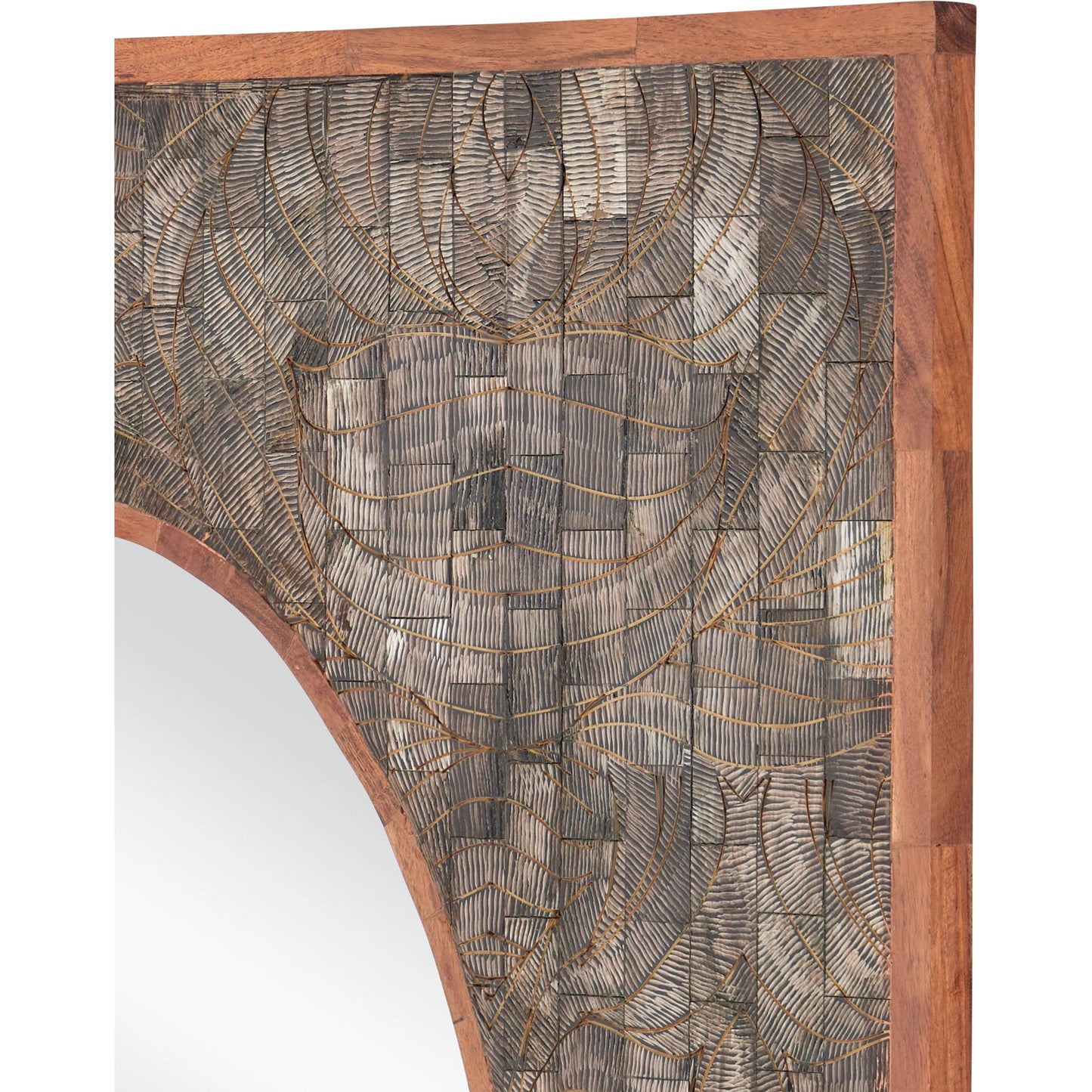 002 SI-2191705 | Additional Silo | Ebba Mirror by Currey and Company in natural, mirror. Made from horn, wood, engineered wood, mirror in a modern style.