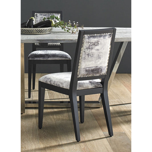 Mesmerize Dining Chair by Phillips Collection in gray, black. Made from other fabrics in a modern style.
