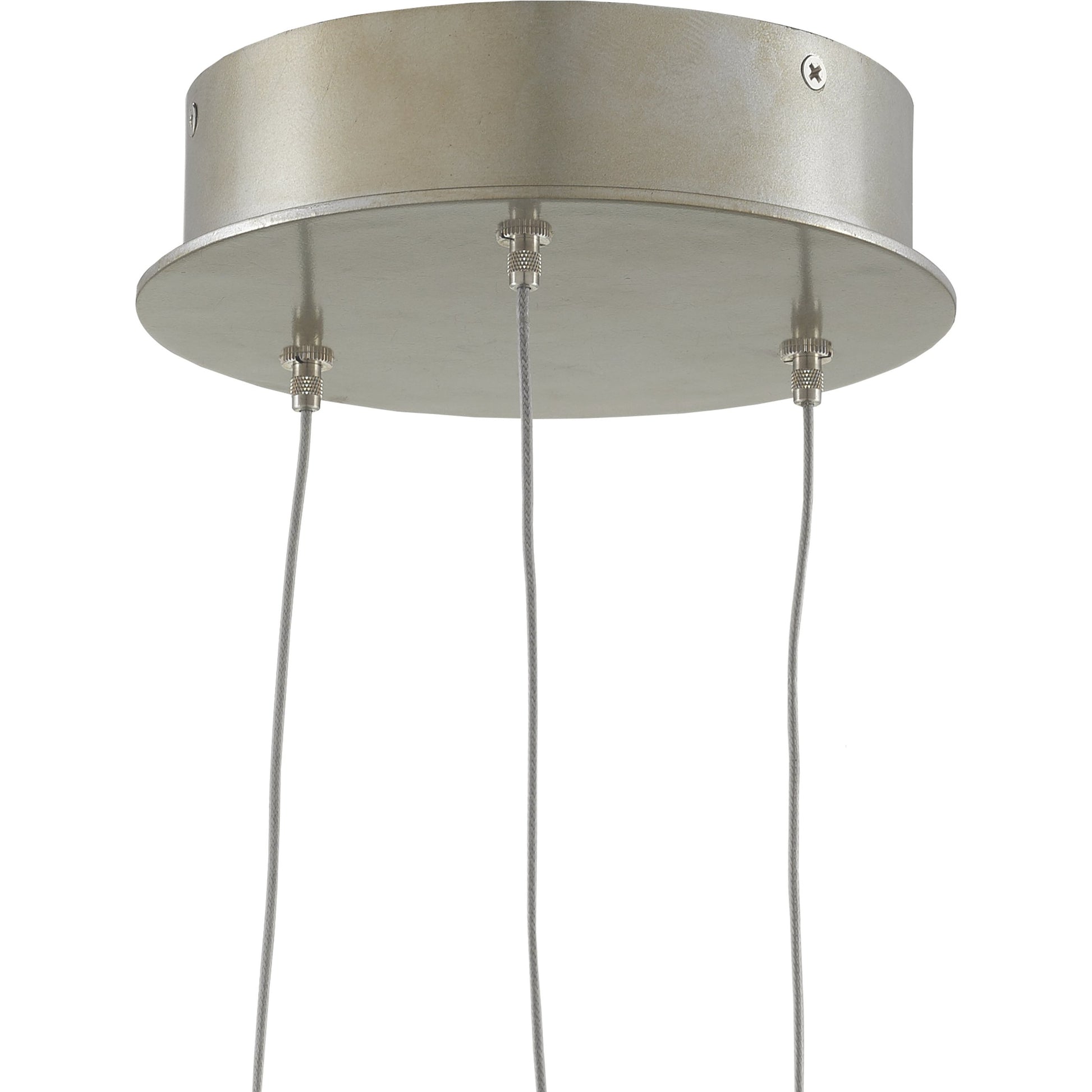 Catrice Pendant by Currey and Company in painted silver, contemporary silver leaf, natural shell. Made from capiz shell, wrought iron in a coastal style.
