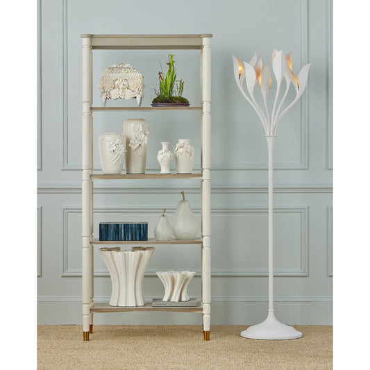 Winter Harvest Box by Currey and Company in blue. Made from straw, suede, engineered wood in a modern style.