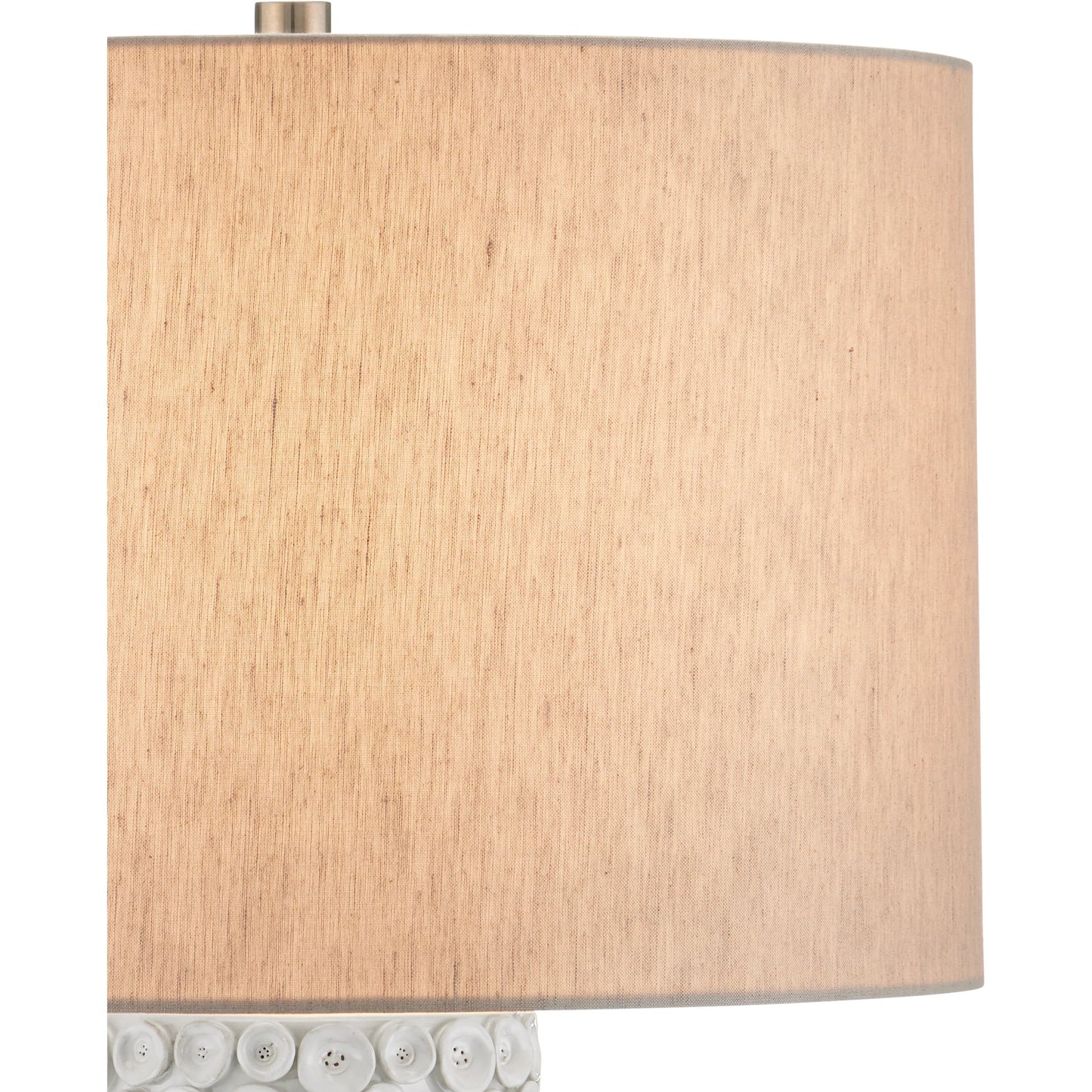 003 SI-2191677 | Additional Silo | Buttons Table Lamp by Currey and Company in white. Made from ceramic, metal in a modern style.