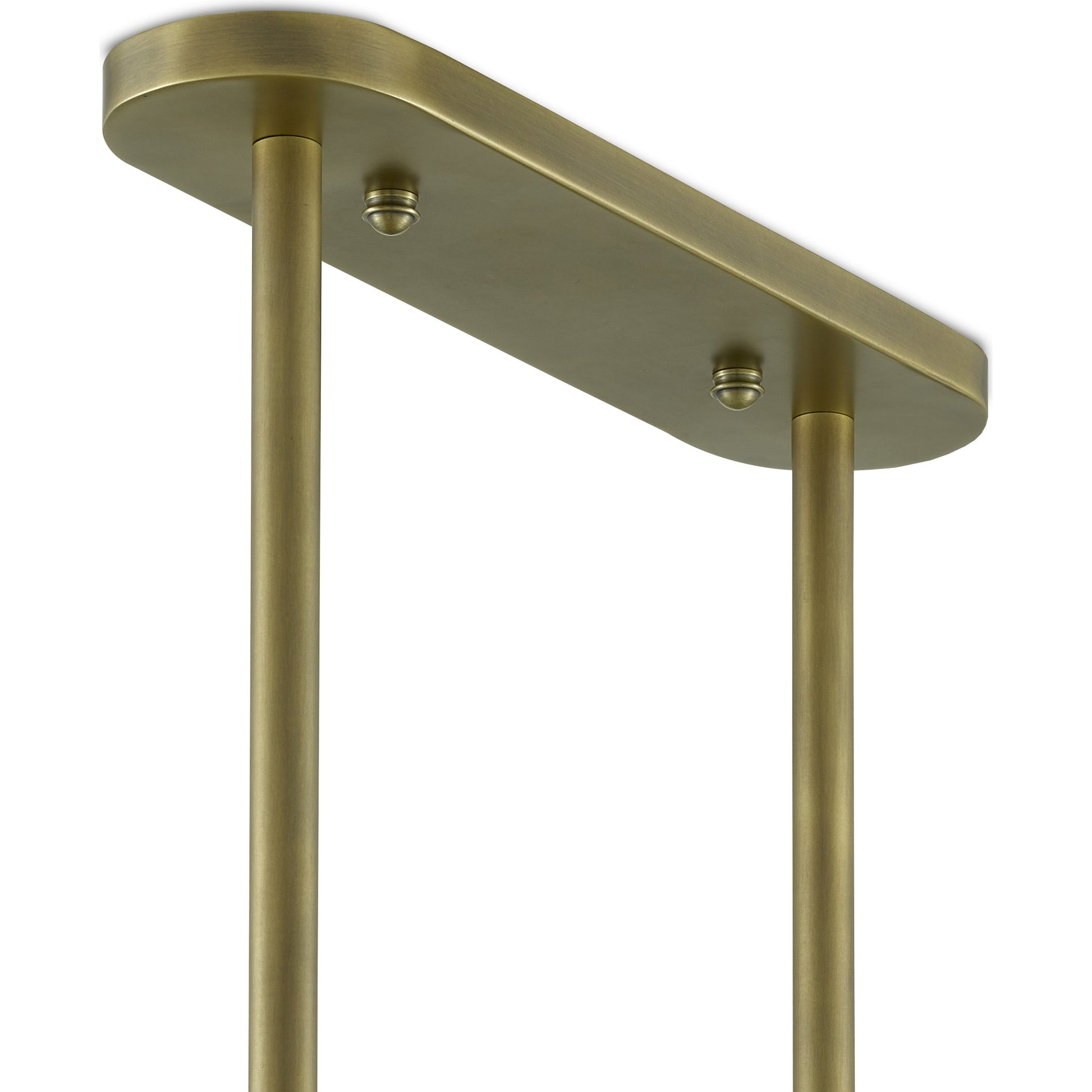 Combermere Rectangular Chandelier by Currey and Company in antique brass, linen. Made from metal, fabric in a modern style.