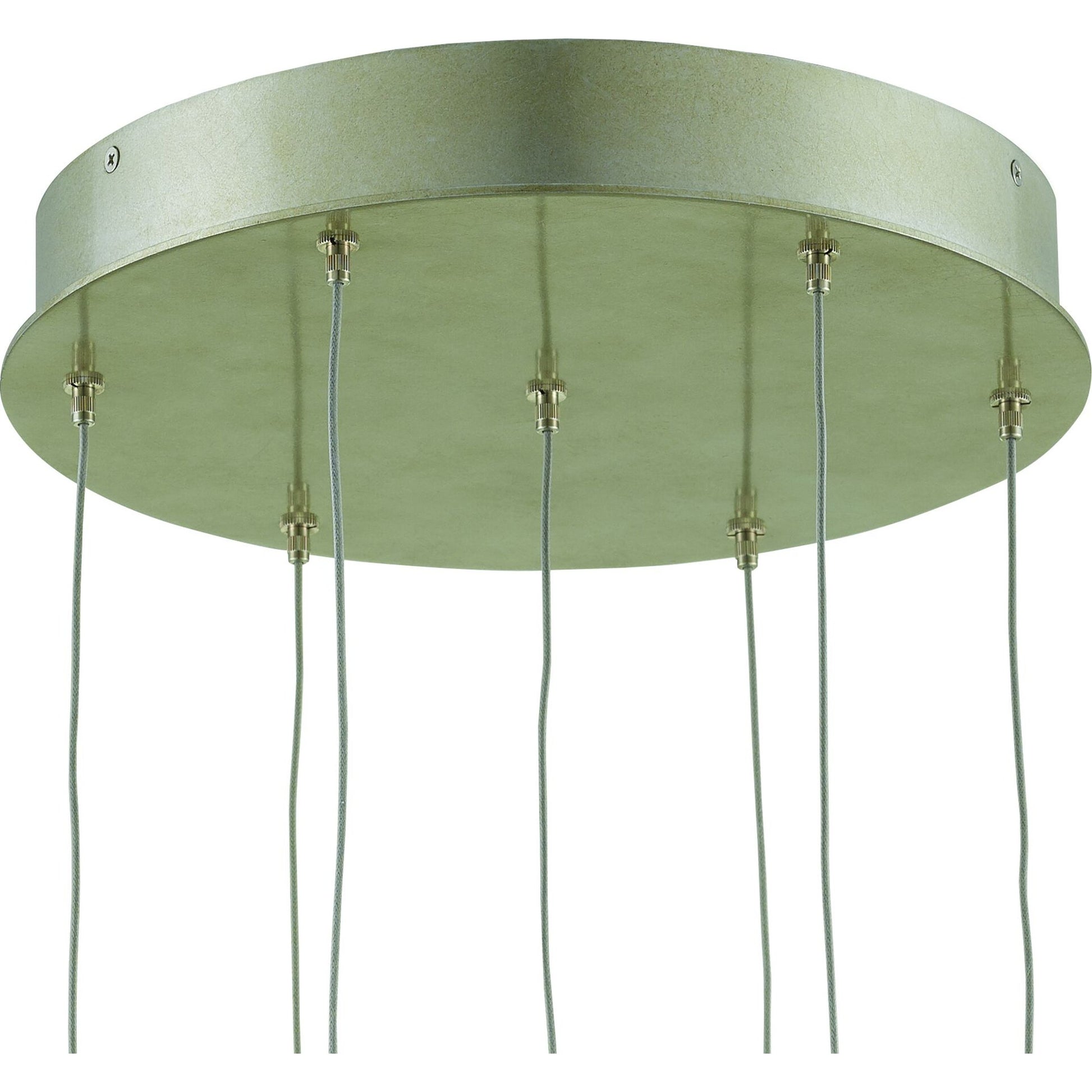 Catrice Pendant by Currey and Company in painted silver, contemporary silver leaf, natural shell. Made from capiz shell, wrought iron in a coastal style.