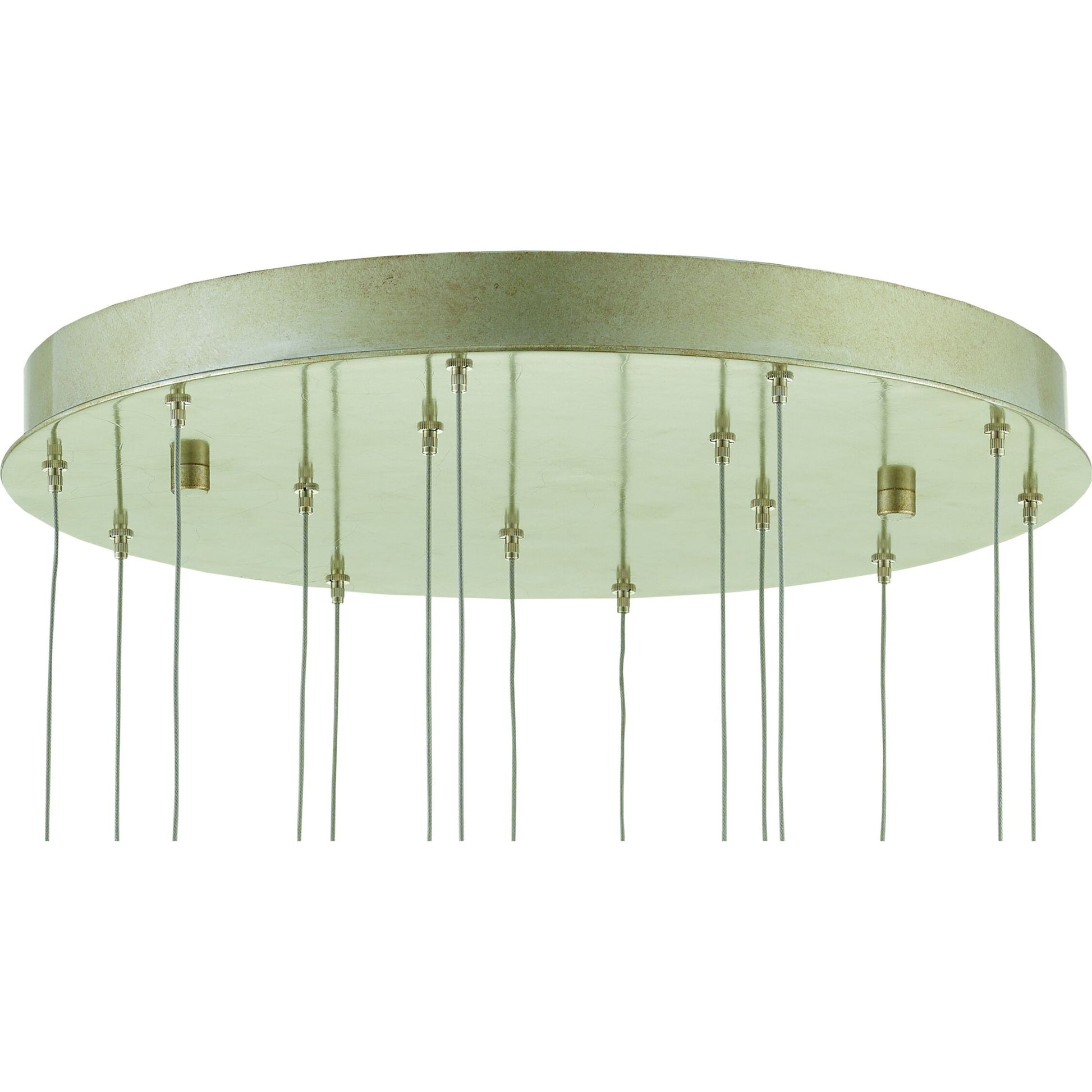 Catrice Pendant by Currey and Company in painted silver, contemporary silver leaf, natural shell. Made from capiz shell, wrought iron in a coastal style.