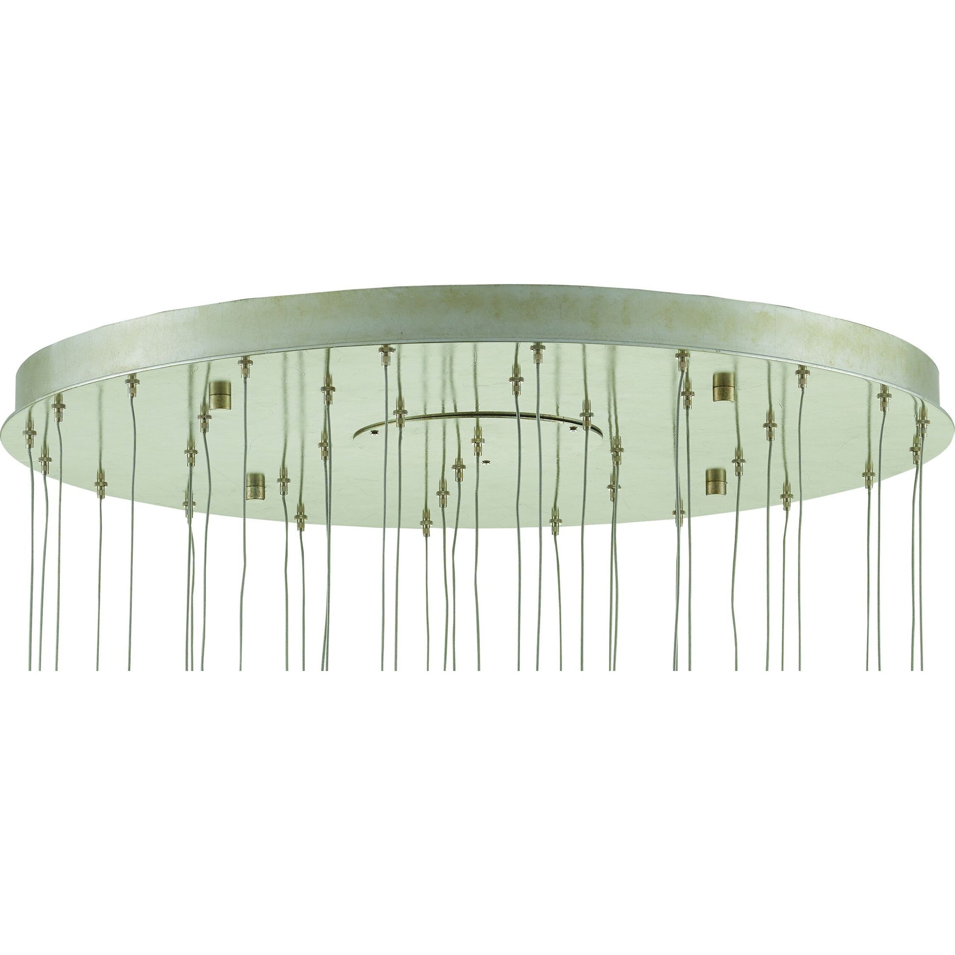 Catrice Pendant by Currey and Company in painted silver, contemporary silver leaf, natural shell. Made from capiz shell, wrought iron in a coastal style.