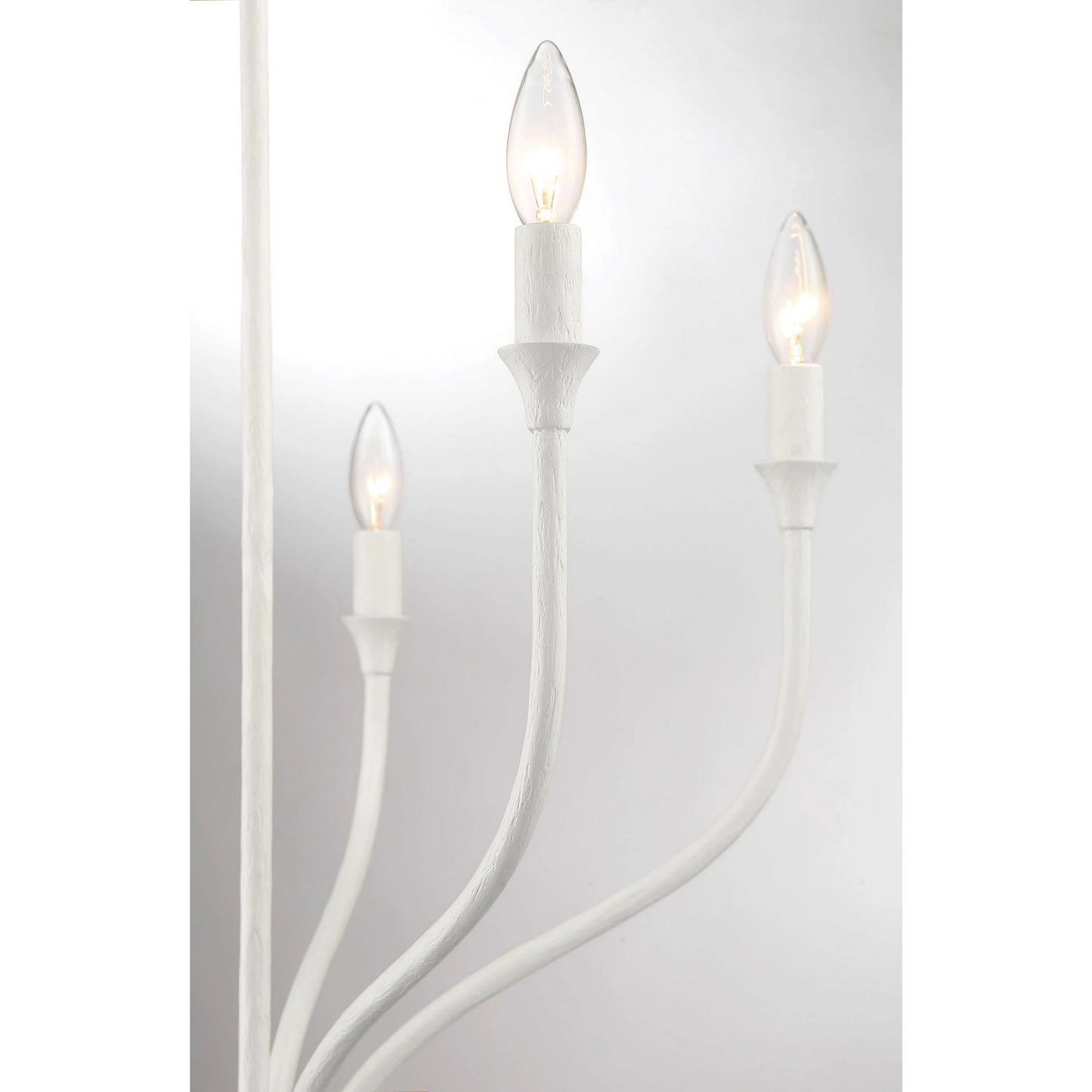 004 SI-1966004 | Lifestyle | Rhodes 5-Light Chandelier by Lumanity in gesso white. Made from iron in a modern style.