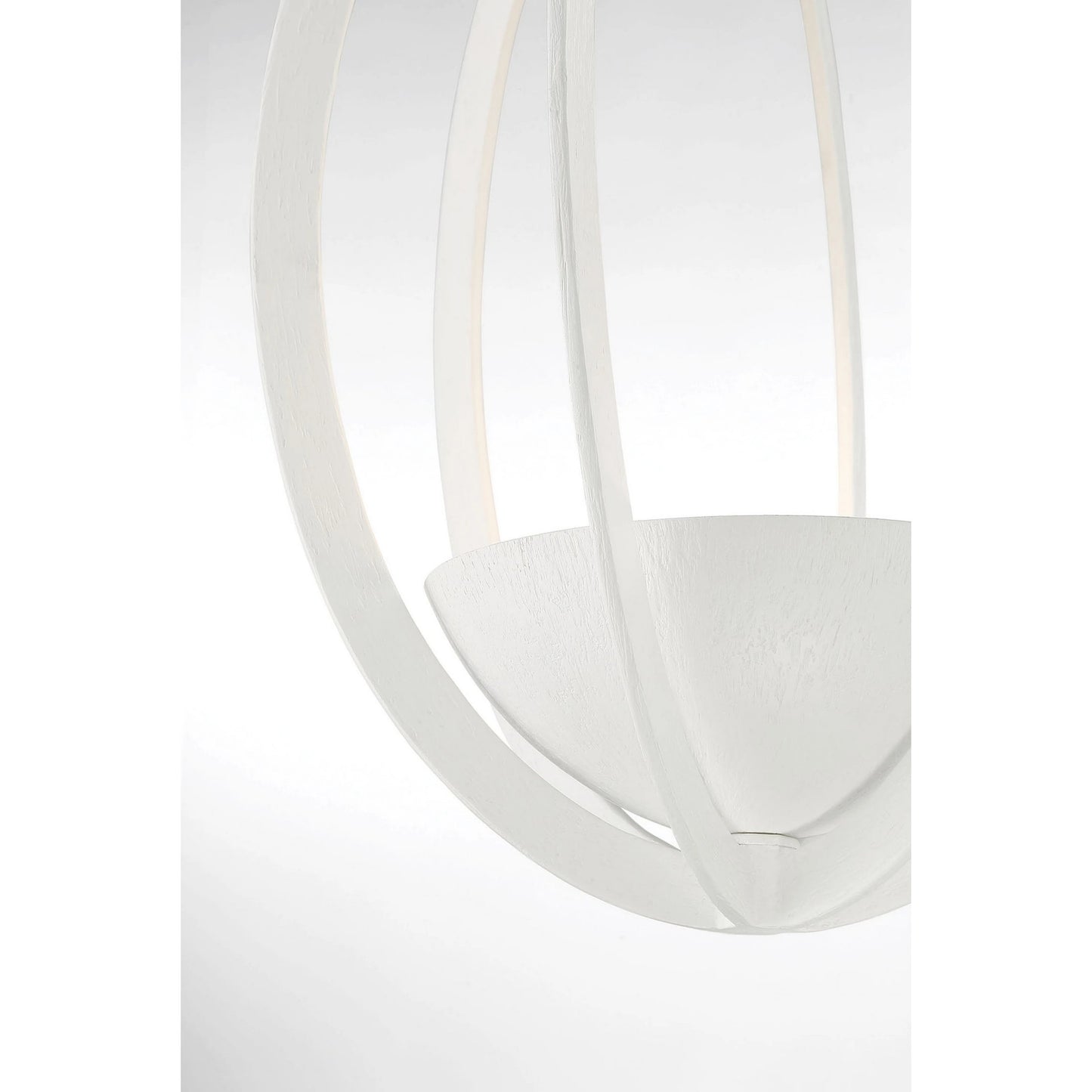 003 SI-1965977 | Lifestyle | Eclipse 2-Light Oval Chandelier by Lumanity in gesso white. Made from iron in a modern style.