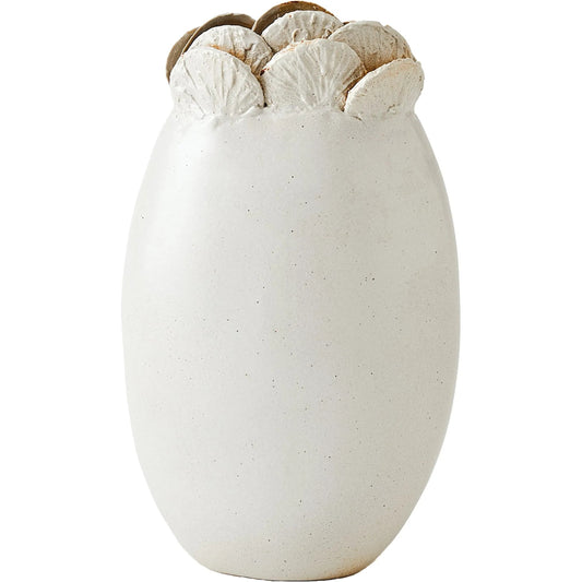 Sand Dollar Vase by Global Views in black. Made from unique in a coastal style.