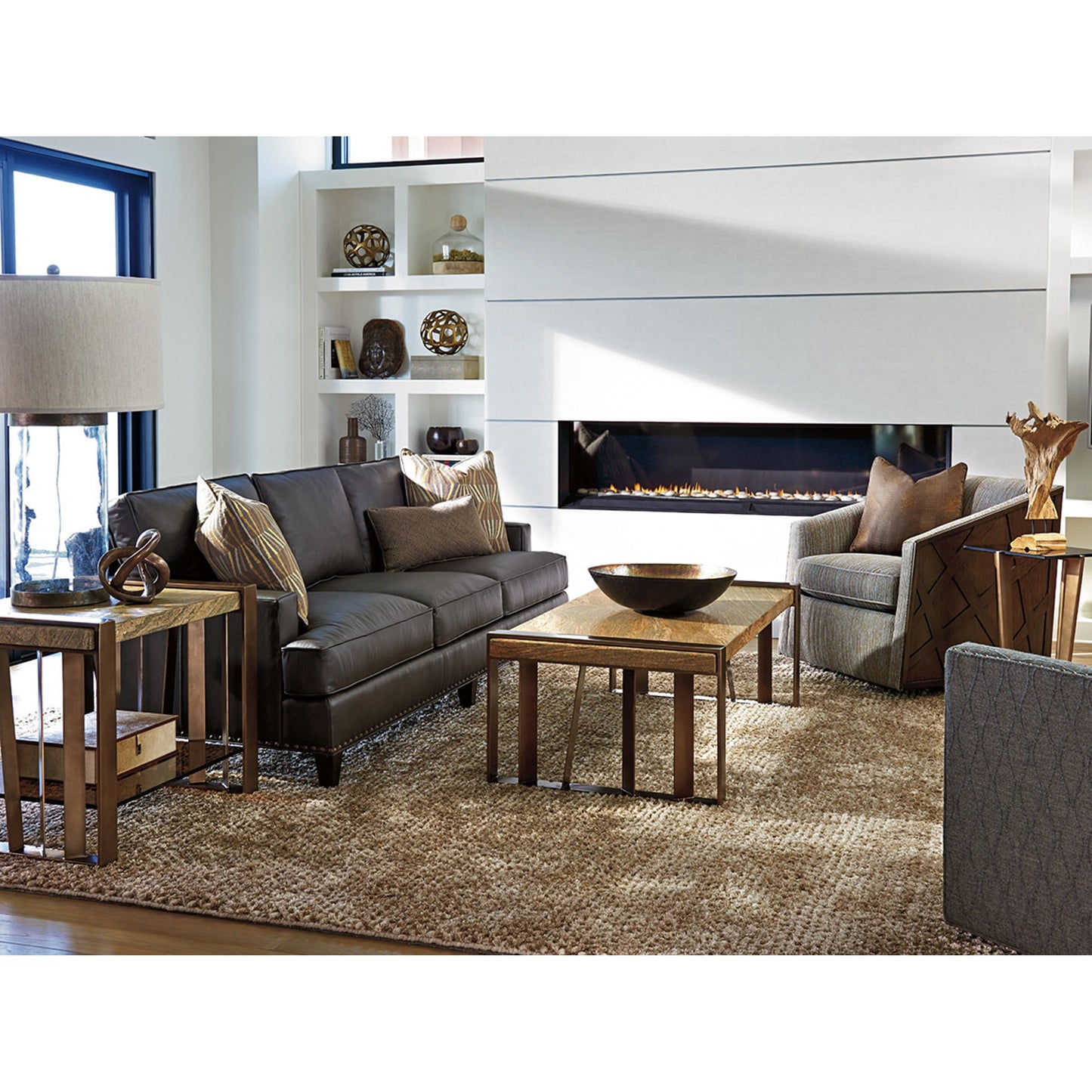 002 SR-835447 | Lifestyle | Intersect Cocktail Table by Lexington. Made from unique in a modern style.