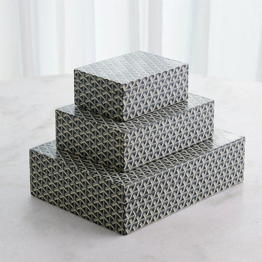 Interwoven Box by Global Views in grey, red. Made from unique in a unique style.