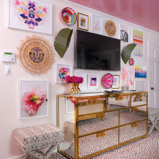 Sconce by Varaluz in banana leaf. Made from banana leaf, recycled steel in a coastal style.