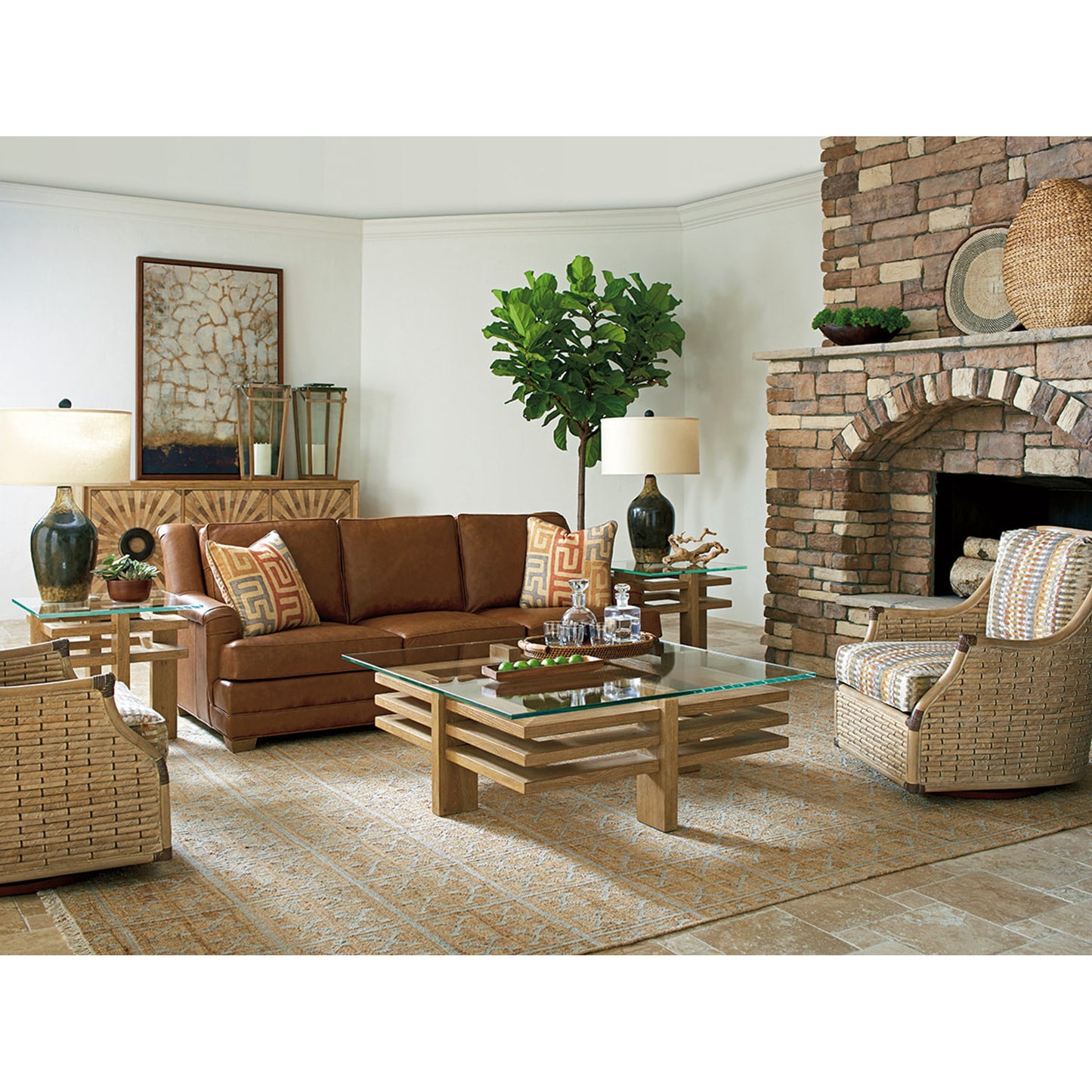 006 SR-835996 | Lifestyle | Calcutta Square End Table by Tommy Bahama Home. Made from unique in a modern style.