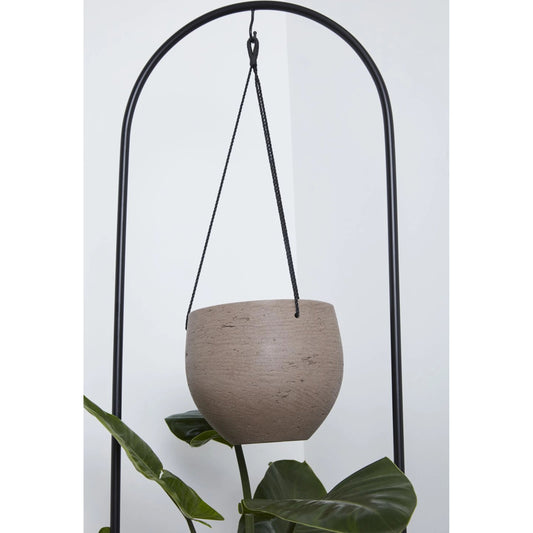 Figueroa Hanging Pot by Accent Decor in brown. Made from fiber composite in a modern style.