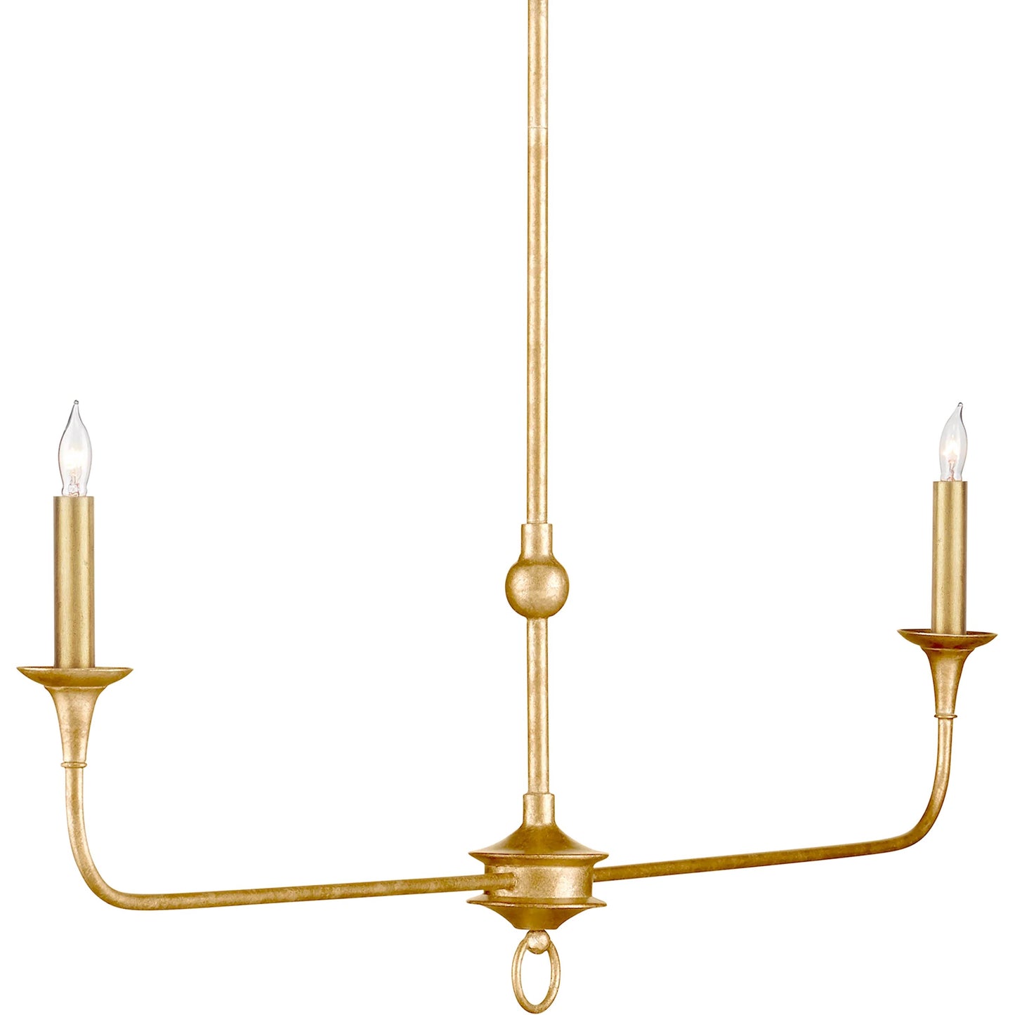 013 SI-2257427 | Closeup | Nottaway Linear Chandelier by Currey and Company. Made from wrought iron in a traditional style.